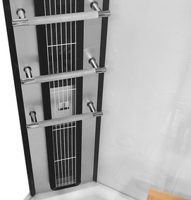 Infračervená parná kabína-sauna s hydromasážnou funkciou BELMONTE 145x90x215cm