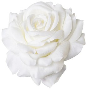 Gasper Umelý kvet Ruža s klipom, biela