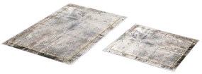Sivo-hnedé kúpeľňové predložky v súprave 2 ks 60x100 cm – Foutastic