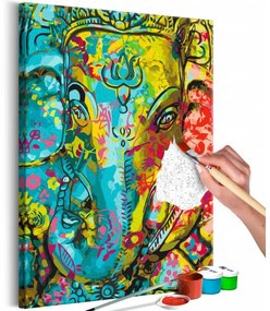 Obraz - maľovaný podľa čísel Colourful Ganesha