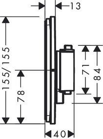 Hansgrohe ShowerSelect Comfort E, termostat pod omietku, kartáčovaný bronz, HAN-15574140