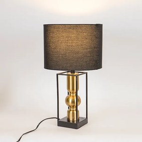 Stolná lampa 1xE27/40W/230V čierna/zlatá