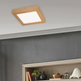 Brilagi-LED Stmievateľné svietidlo WOODY FRAME LED/24W/230V dub 30x30 cm IP44 + DO