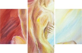 Obraz odpočívajúce ženy, olejomaľba (90x60 cm)