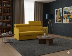 Pohovka na každodenné spanie TAVOLA MINI rozkladacia, modrá (penelope 27)