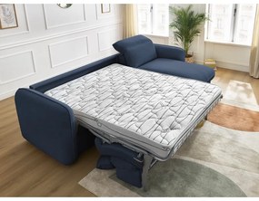 Tmavomodrá rozkladacia rohová pohovka (variabilná) Achille – Bobochic Paris