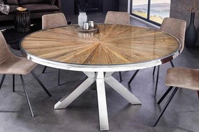 Okrúhly jedálenský stôl Shark 120 cm teak