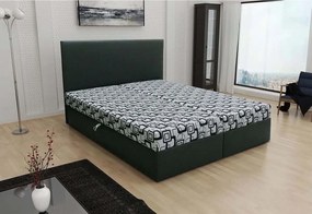 Manželská posteľ TOM vrátane matraca, 180x200, Dolaro 8 čierny/Siena sivý