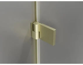 Mexen Lunar-B Duo, výklopný sprchový kút 85 x 75 cm, 8mm číre sklo, zlatý matný profil, 832-085L-075P-55-00