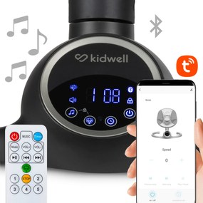 Elektrické hojdacie kreslo Kidwell REVE 2 v 1 s Bluetooth a aplikáciou Tuya