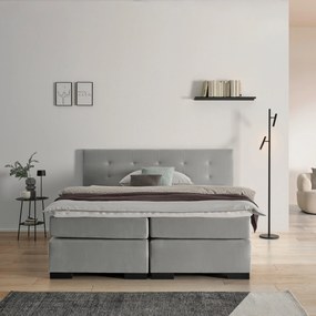 XXXLutz BOXSPRINGOVÁ POSTEĽ, 180/200 cm, sivá MID.YOU - Online Only spálne - 001651000202