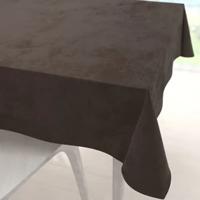Biante Veľký zamatový štvorcový obrus Velvet Prémium SVP-016 Tmavo hnedý 210x210 cm