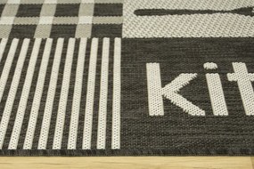 Protišmykový kuchynský koberec / behúň Flex 19053/08 tmavosivý
