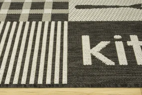 Protišmykový kuchynský koberec / behúň Flex 19053/08 tmavosivý