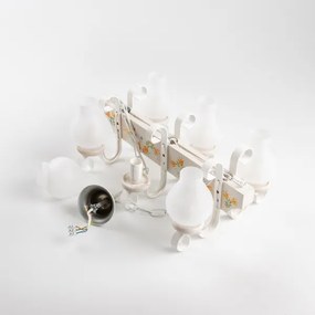 Brilagi - Závesný luster na reťazi QUEEN 6xE14/40W/230V buk/krémová