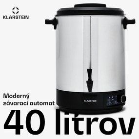 Klarstein Abbey 40, zavárací hrniec, dávkovač nápojov, 40 l, 100 °C, 180 min, nehrdzavejúca oceľ