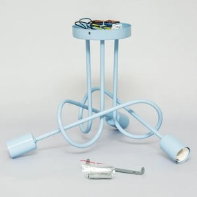 Prisadený luster OXFORD 3xE27/15W/230V modrá