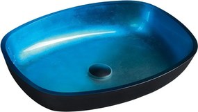 Modré sklenené umývadlo 54x39,5 cm Kvaore – Sapho