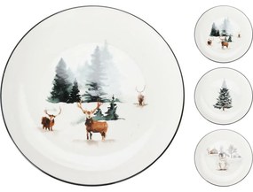 Porcelánový plytký tanier Winter Deer, 27 x 2,6 cm