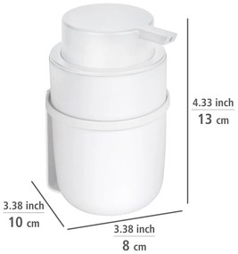 Biely samodržiaci plastový dávkovač mydla 0.25 l Carpino - Wenko