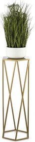 STOJAN NA KVETINÁČ HEXAGON 70X24X27 CM ZLATÁ