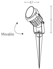 Zambelis E153 - LED Vonkajšia lampa LED/5W/230V IP65 antracit