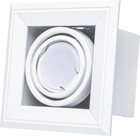 Podhľadové svietidlo Blocco, 1x biele kovové tienidlo, (možnosť polohovania), w