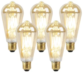 Sada 5 LED žiaroviek stmievateľných do teplej zlatej 8W 806lm 2000-2700K