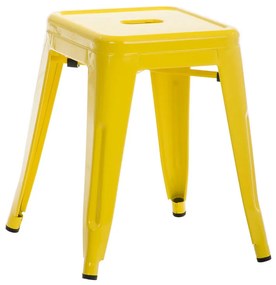 Stohovateľná kovová stolička Arm - Žltá