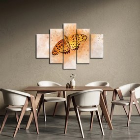 Obraz - Oranžový motýľ, aquarel (150x105 cm)