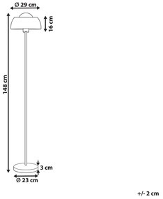 Kovová stojaca lampa medená SENETTE Beliani