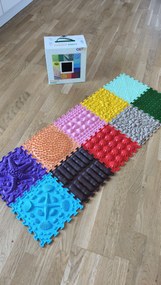 OrtoNature Masážne ortopedické podložky súprava 9 ks - Dúhová melódia