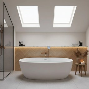 Rea Drop, vaňová batéria s ručnou sprchovou súpravou, 150 mm, medená matná, REA-B6397