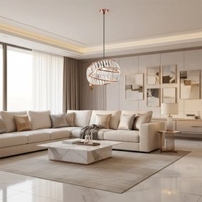 Stropné krištáľové svietidlo APP1105-1CP ružovo zlaté