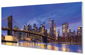 Obraz na akrylátovom skle Bridge sunset panorama 125x50 cm