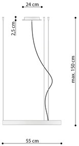 Thoro TH.216 - LED Luster na lanku RIO LED/30W/230V CRI90 3000K pr. 55 cm zlatá