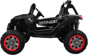 Ramiz Detský kočík SuperStar Čierna + MP4 + pohon 4x4 + diaľkové ovládanie + batožinový priestor + LED dióda + zámok dverí