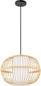 Toolight Natural, závesné stropné svietidlo 1xE27 APP1631-1CP, prírodná hnedá, OSW-05104