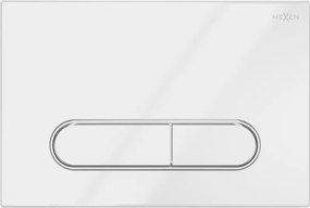 Mexen Fenix 11 splachovacie tlačidlo, biely lesklý - 601100