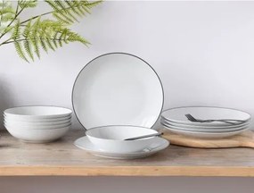 Jedálenský servis (12 dielov) Luna Black Line%