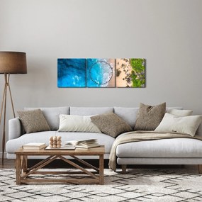 Obraz - Pláž v Indonézii (s hodinami) (90x30 cm)