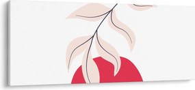 Obraz - Ružová florálna abstrakcia N⁰2 (120x50 cm)