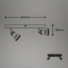 Briloner 2926-025 - LED bodové svietidlo 2xGU10/4,9W/230V