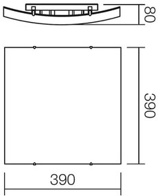Redo 05-818 - Stropné svietidlo NOTES 2xE27/42W/230V 39x39 cm biela