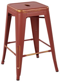 Sada 2 oceľových barových stoličiek 60 cm červená/zlatá CABRILLO Beliani