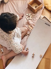 Drevená balančná doska kinderboard biela
