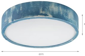 Brilagi - Stropné svietidlo PINO 2xE27/15W/230V borovica/modrá priemer 37,5 cm