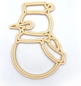 DECOLED Vánoční sněhulák, 30 cm, bílá