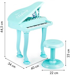 Detské piano s mikrofónom Tinny modré