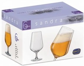 Crystalex Poháre na pivo SANDRA 380 ml, 6 ks